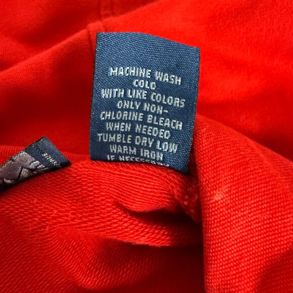 Avenue Jeans Barn Style Jacket Red Size 18/20 Denim Front Jersey Back Medallions - Picture 8 of 13